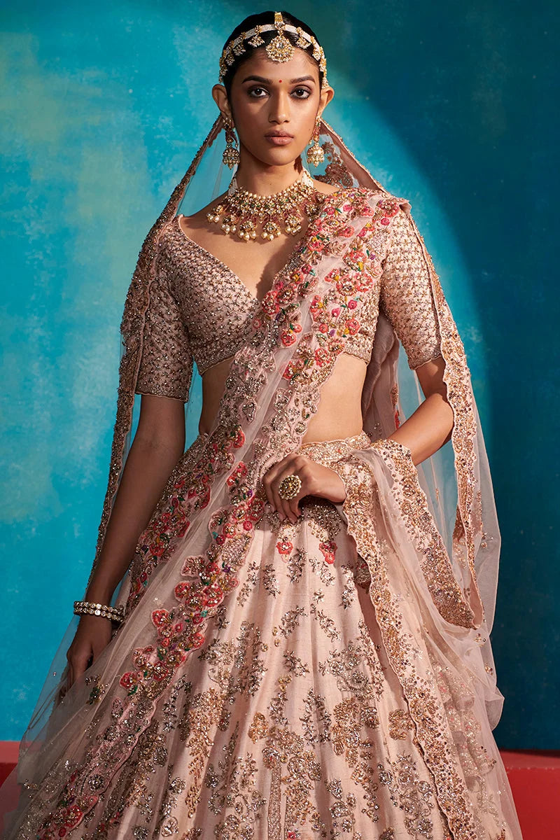 Etta Seashell Floral Garden Bridal Lehenga Set