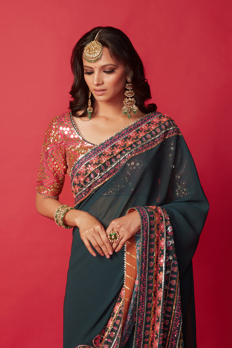 Mallika Sari with Blouse