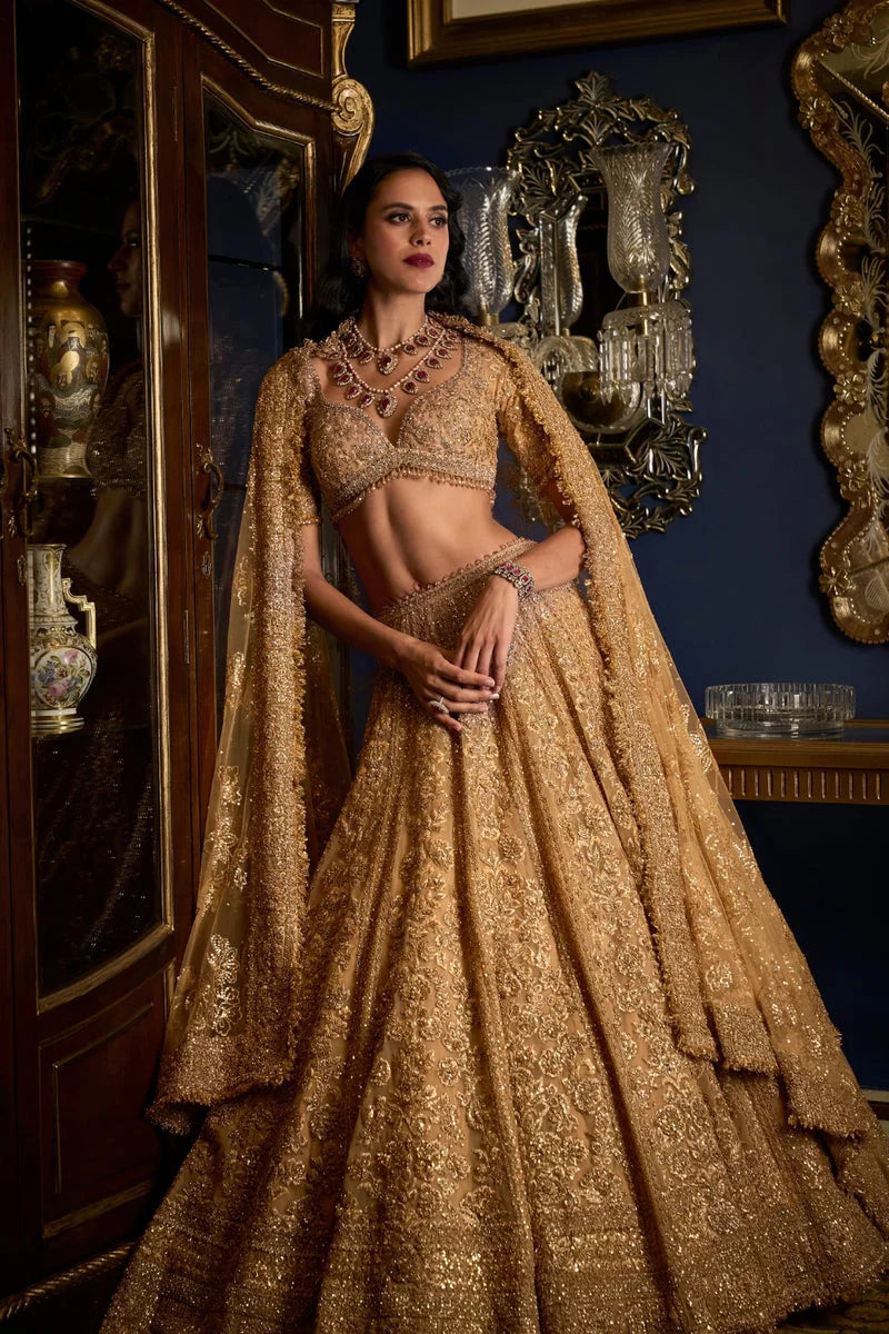 Copper Lehenga Set