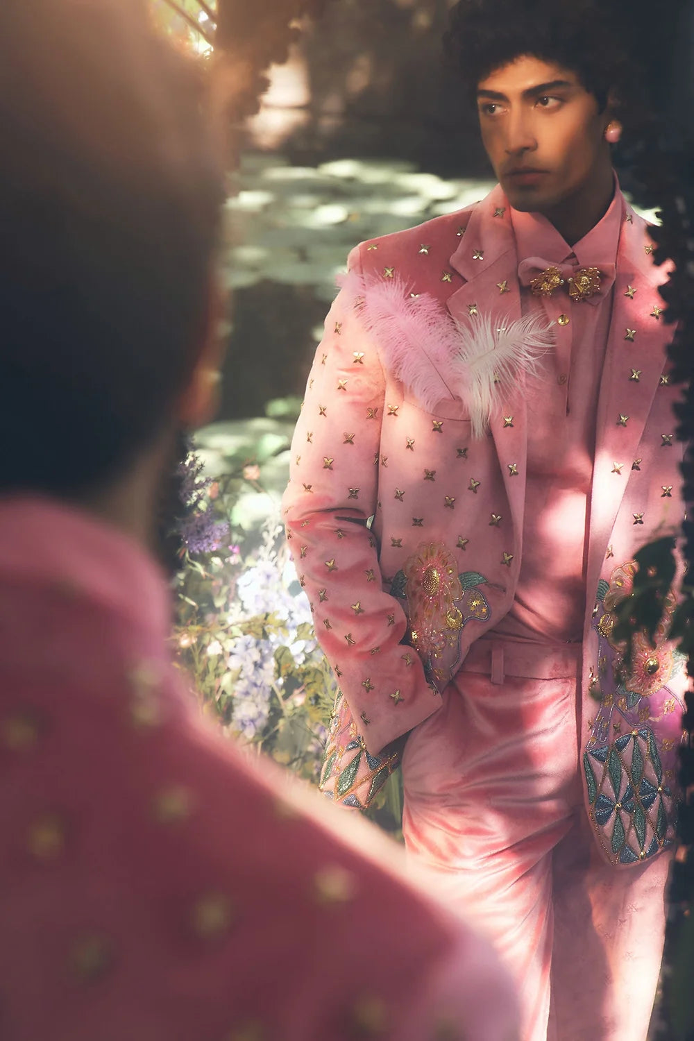 Angelo - Pink Velvet 2 Piece Suit