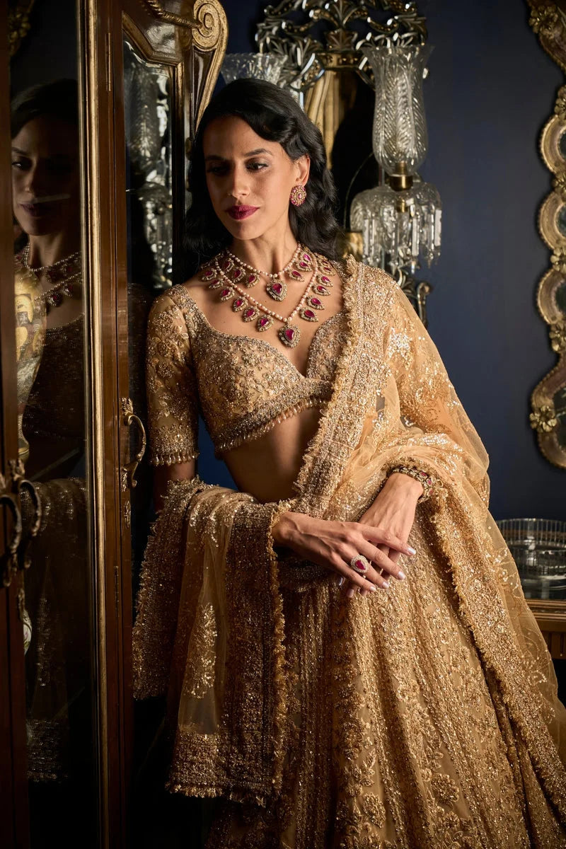 Copper Lehenga Set