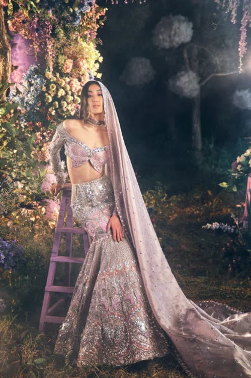 Isabelle - Lilac mermaid cut Lehenga Set