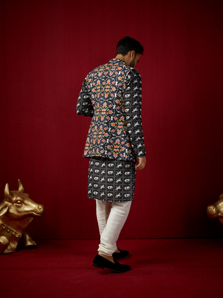 Moz Kurta &amp; Churridar Set with Bandhi