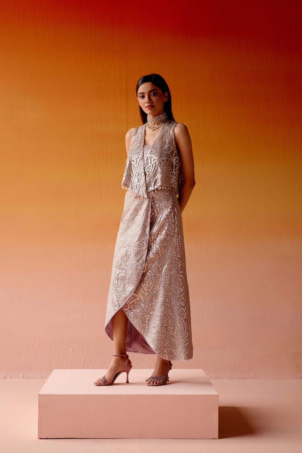 OVERLAP SKIRT SET