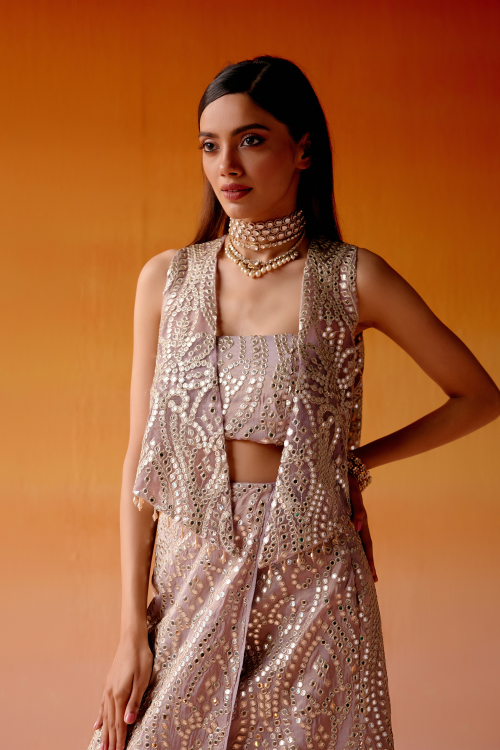 OVERLAP SKIRT SET