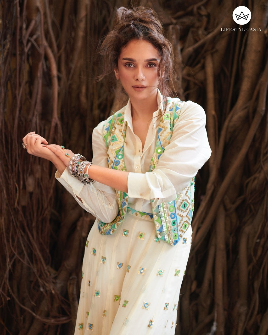 Aditi Rao Hydari In Amara Jacket Set With Flared Pants