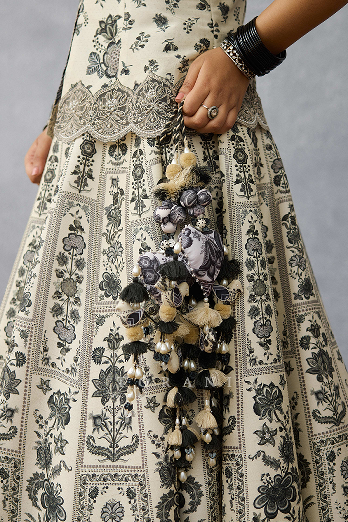 Kalamkari Anushtha Lehenga Set