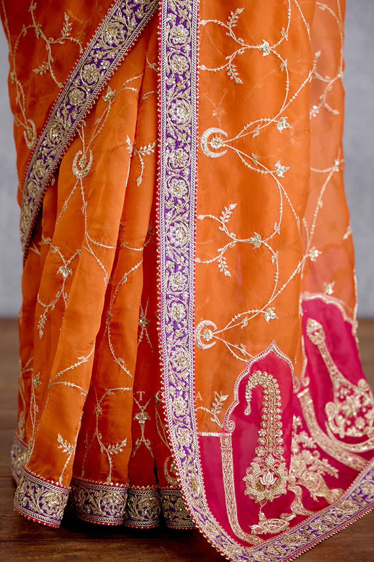 Zafrani Mehrma Saree