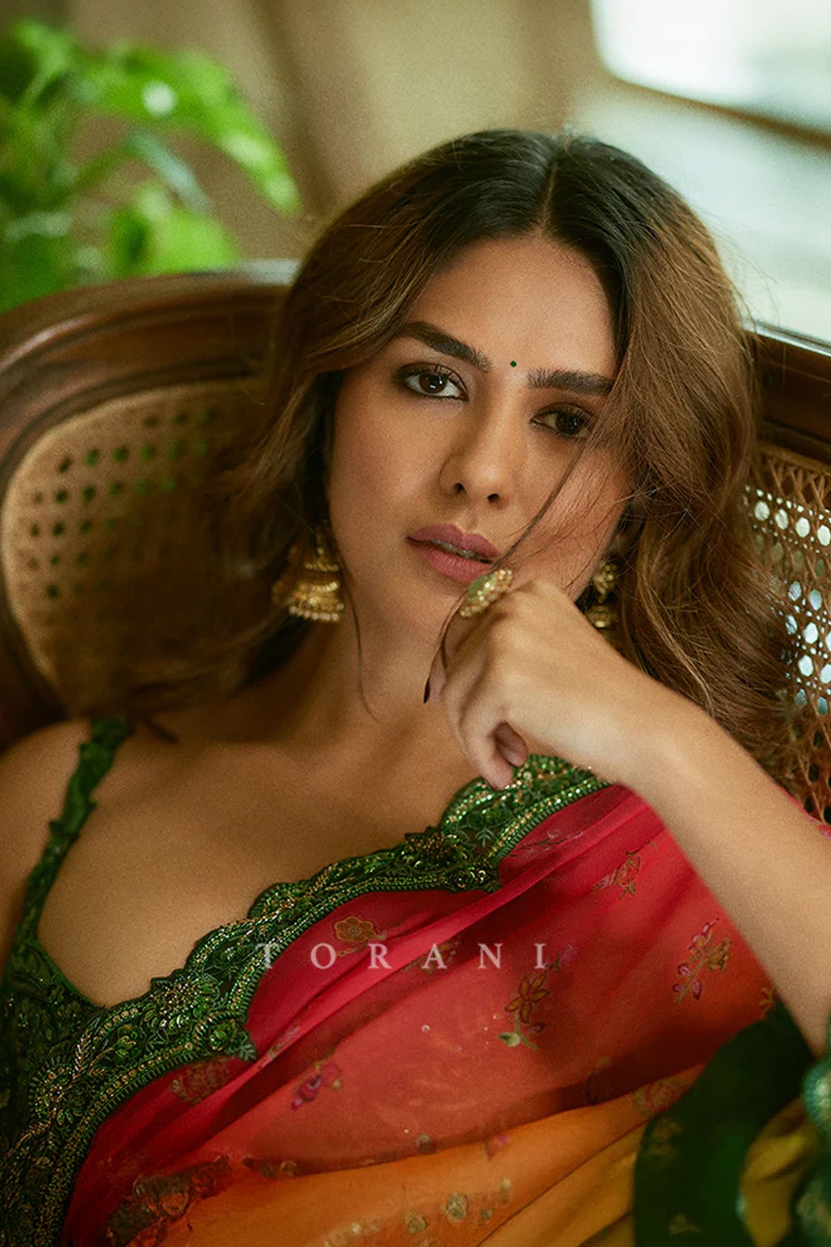 Mrunal Thakur in our Chitrangi Ziya Saree Set