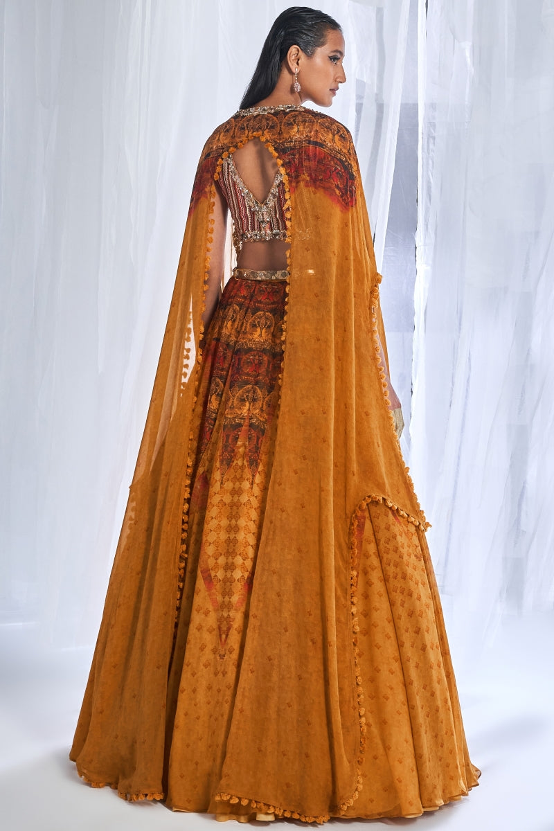 Ekiya Love Printed Chiffon Lehenga