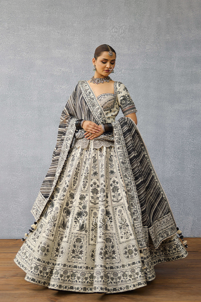 Kalamkari Anushtha Lehenga Set