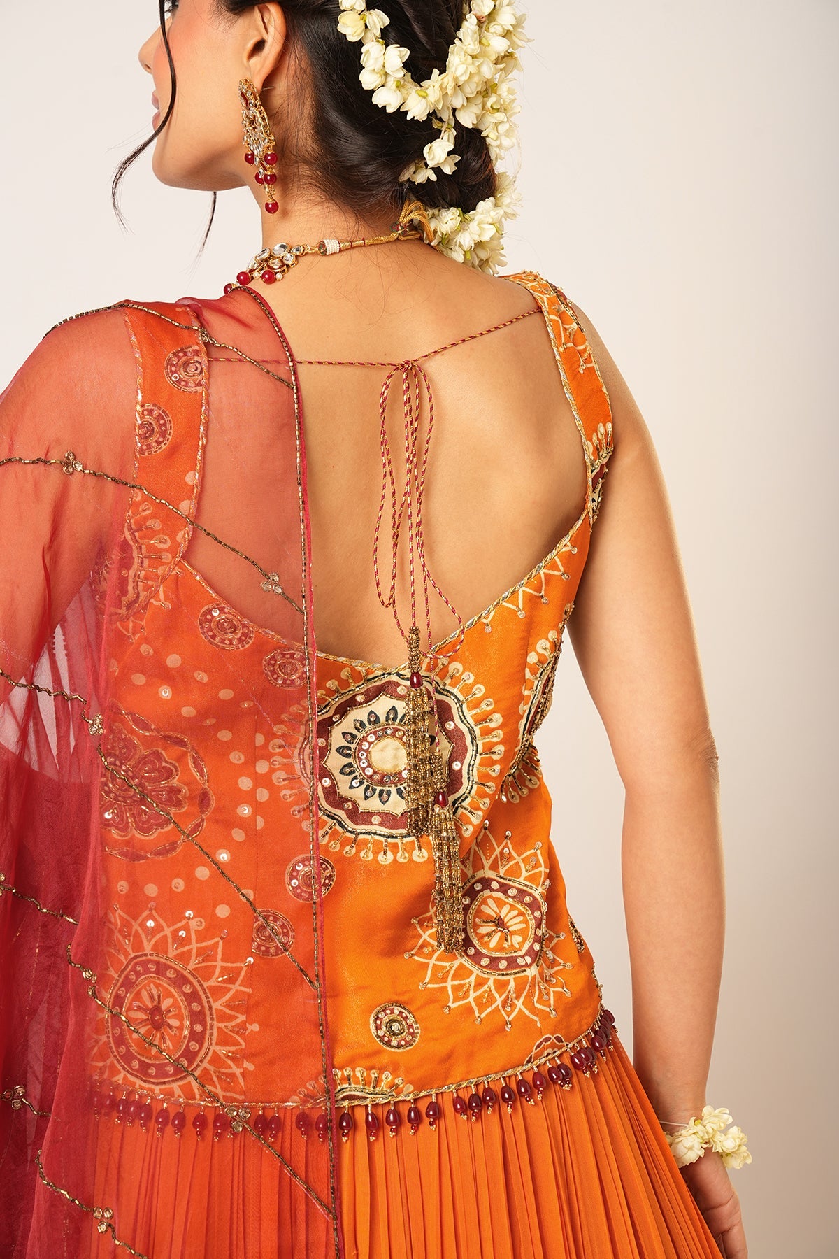 ORANGE GOLAKAARI LEHENGA