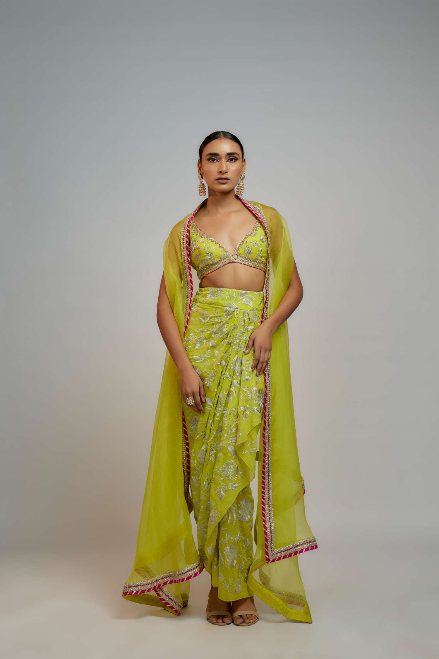 Golconda Alia Wrap skirt set