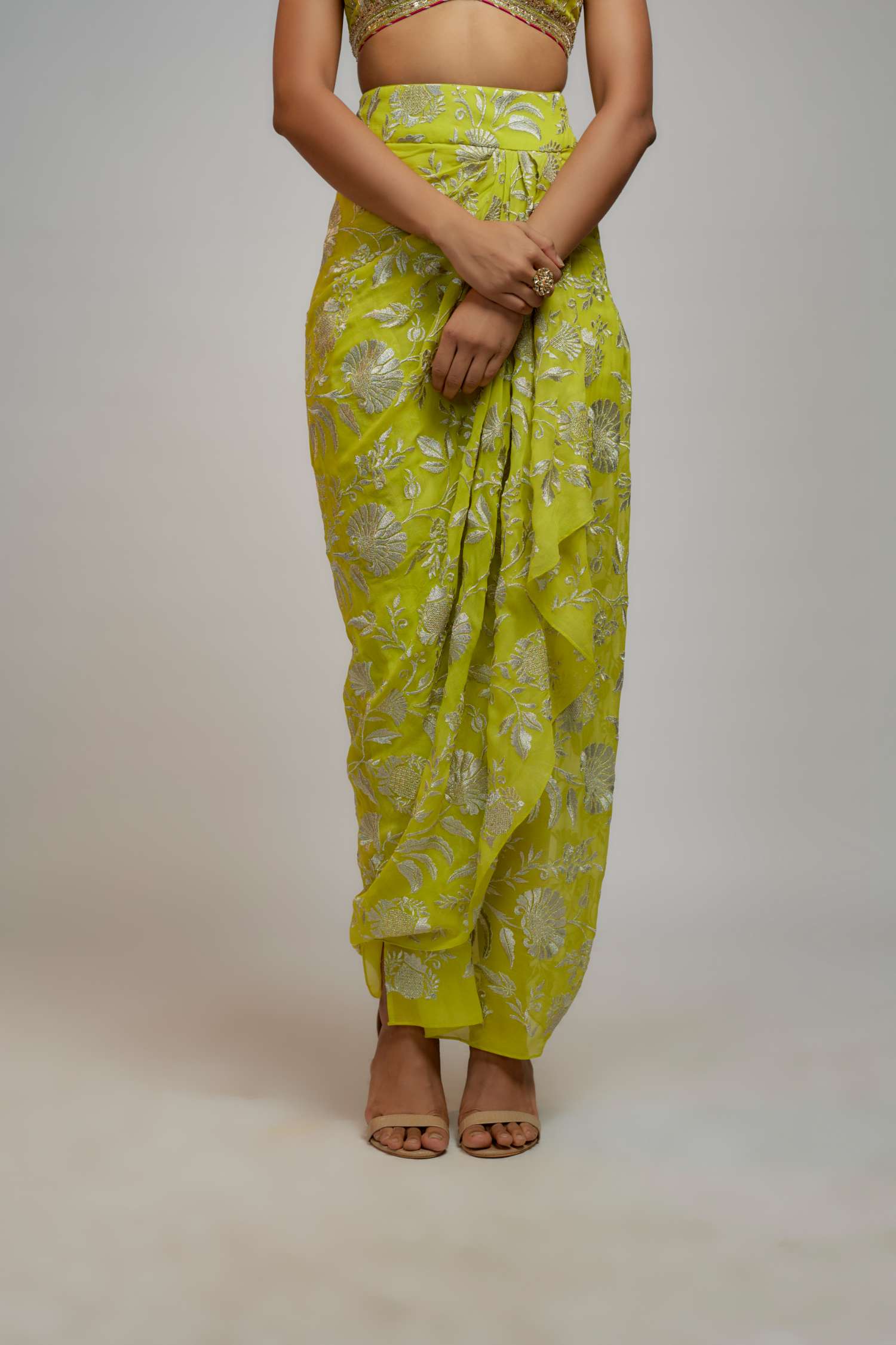 Golconda Alia Drape Skirt with Blazer