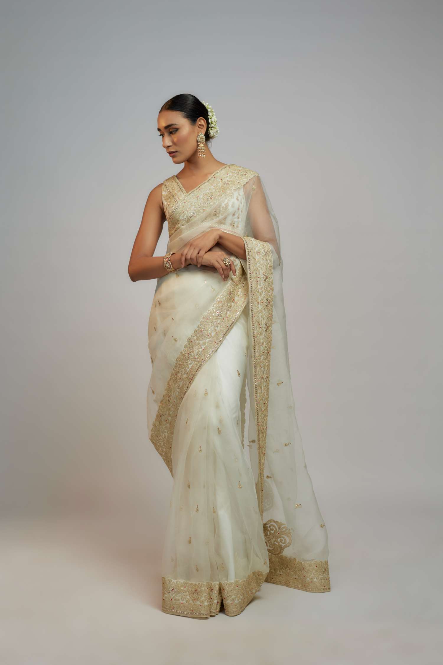 Golconda Maahi organza Saree set