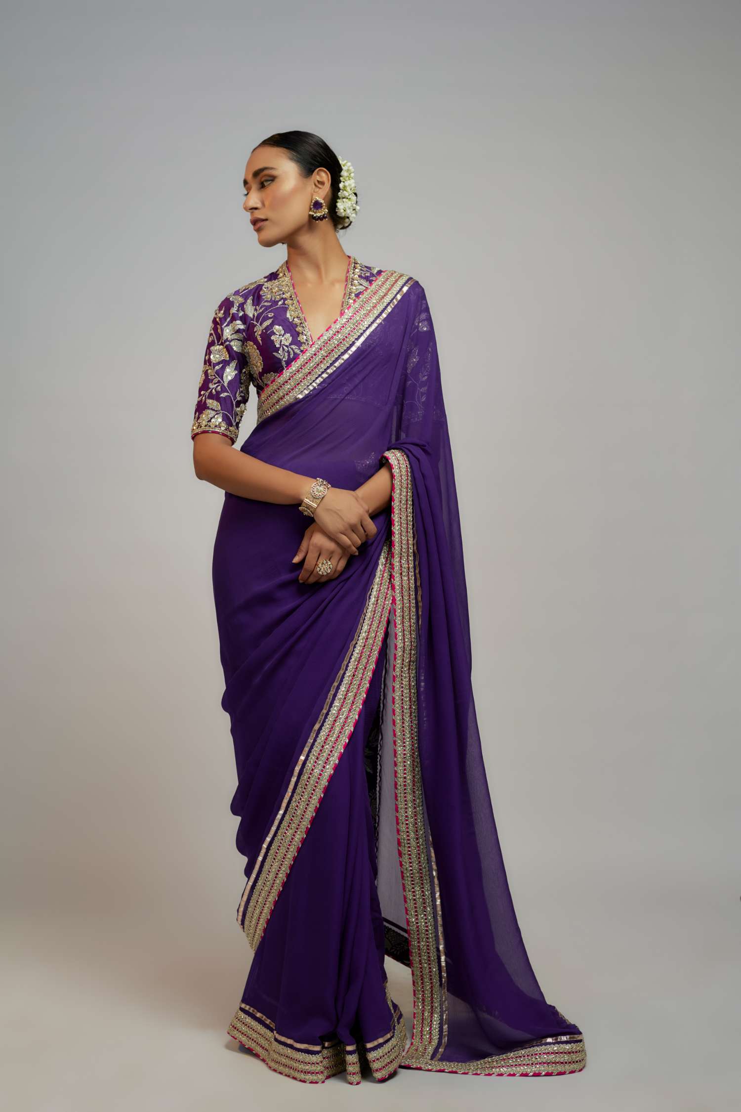 Anaita Shroff in Golconda Myra saree set