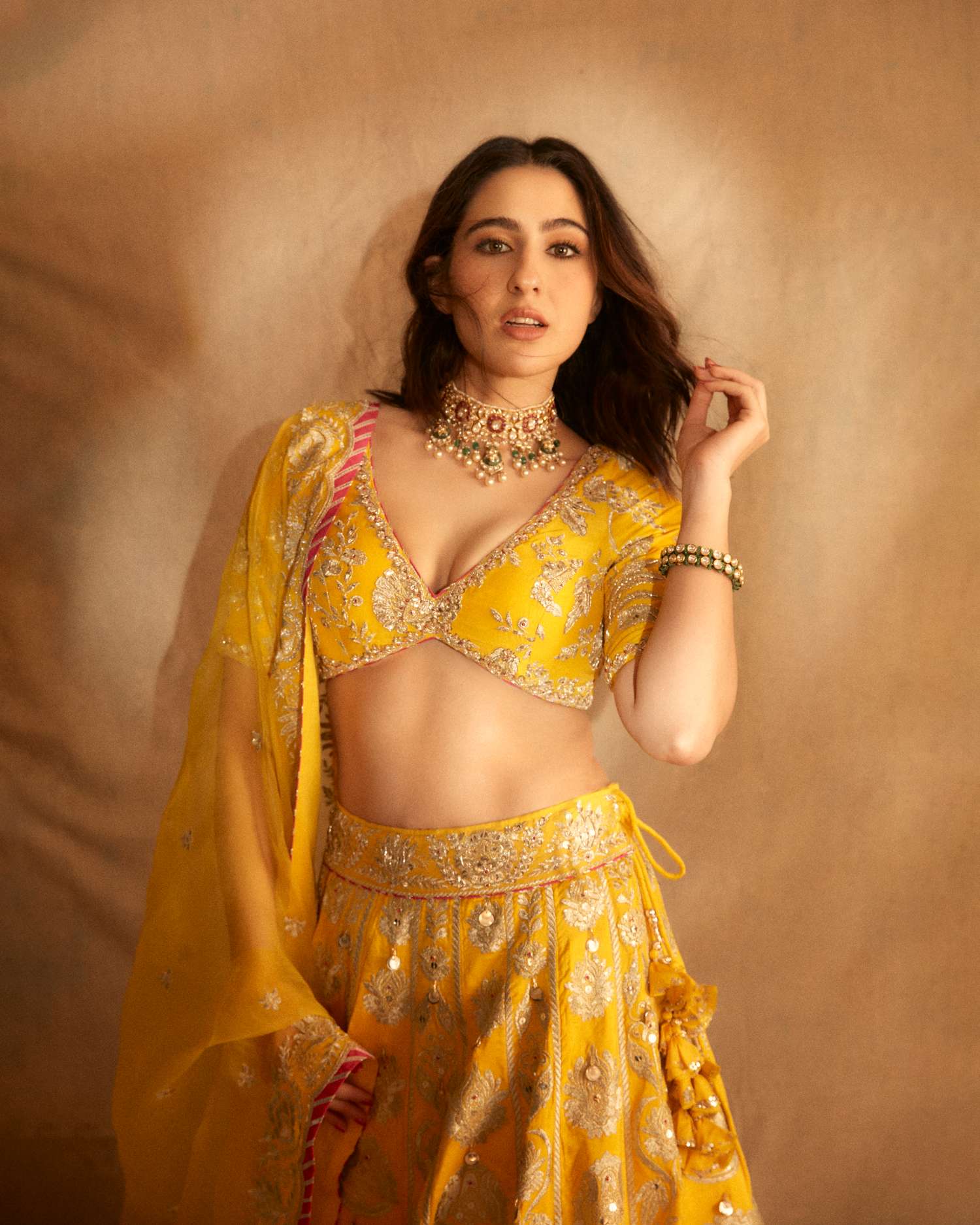 Sara Ali Khan in Golconda Anha Lehenga set