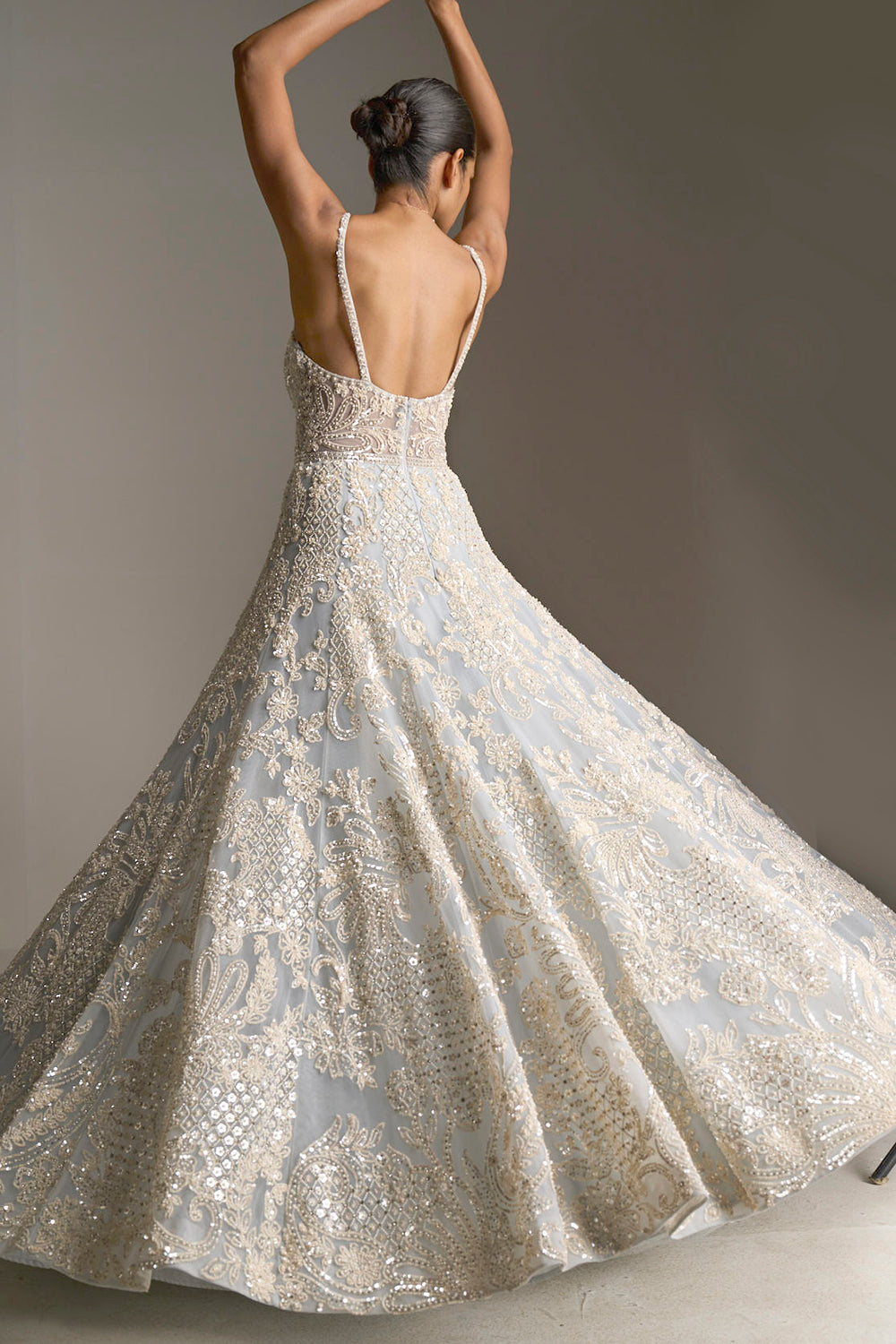 Ice Blue Pearl Gown