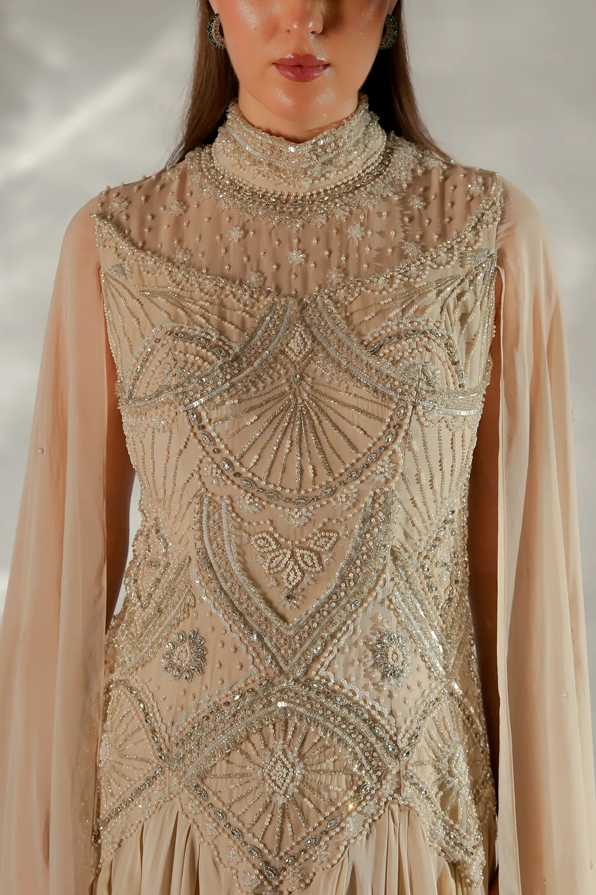 Celeste cape gown
