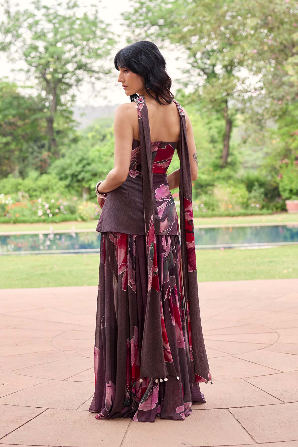 PLUMICIOUS FLORAL CORSET DRESS