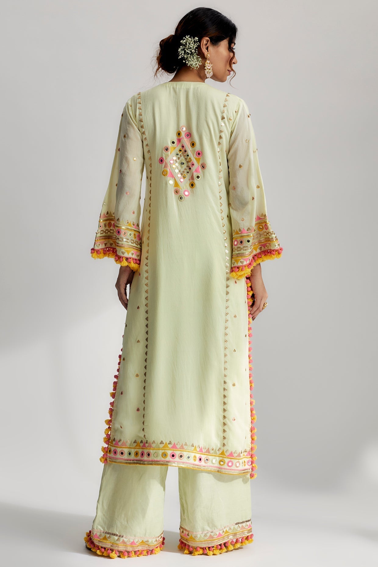 Saachi Bhasin in Nishika Long Kurta With Palazzo