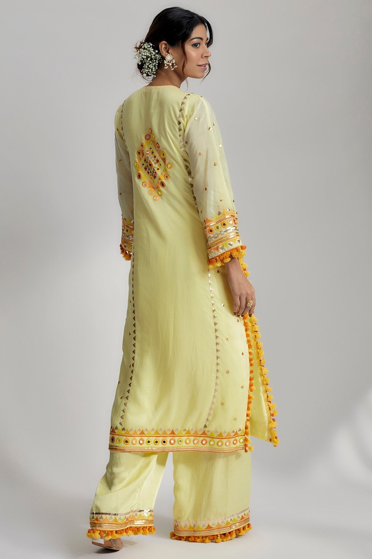 Nishika Long Kurta With Palazzo