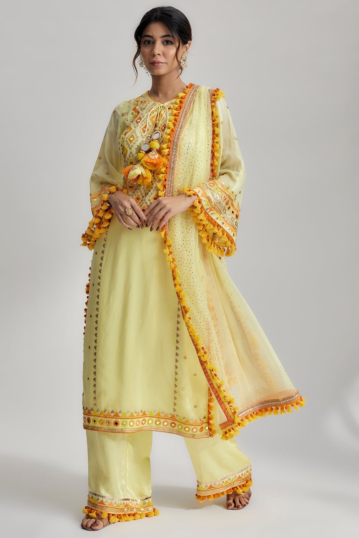 Nishika Long Kurta With Palazzo