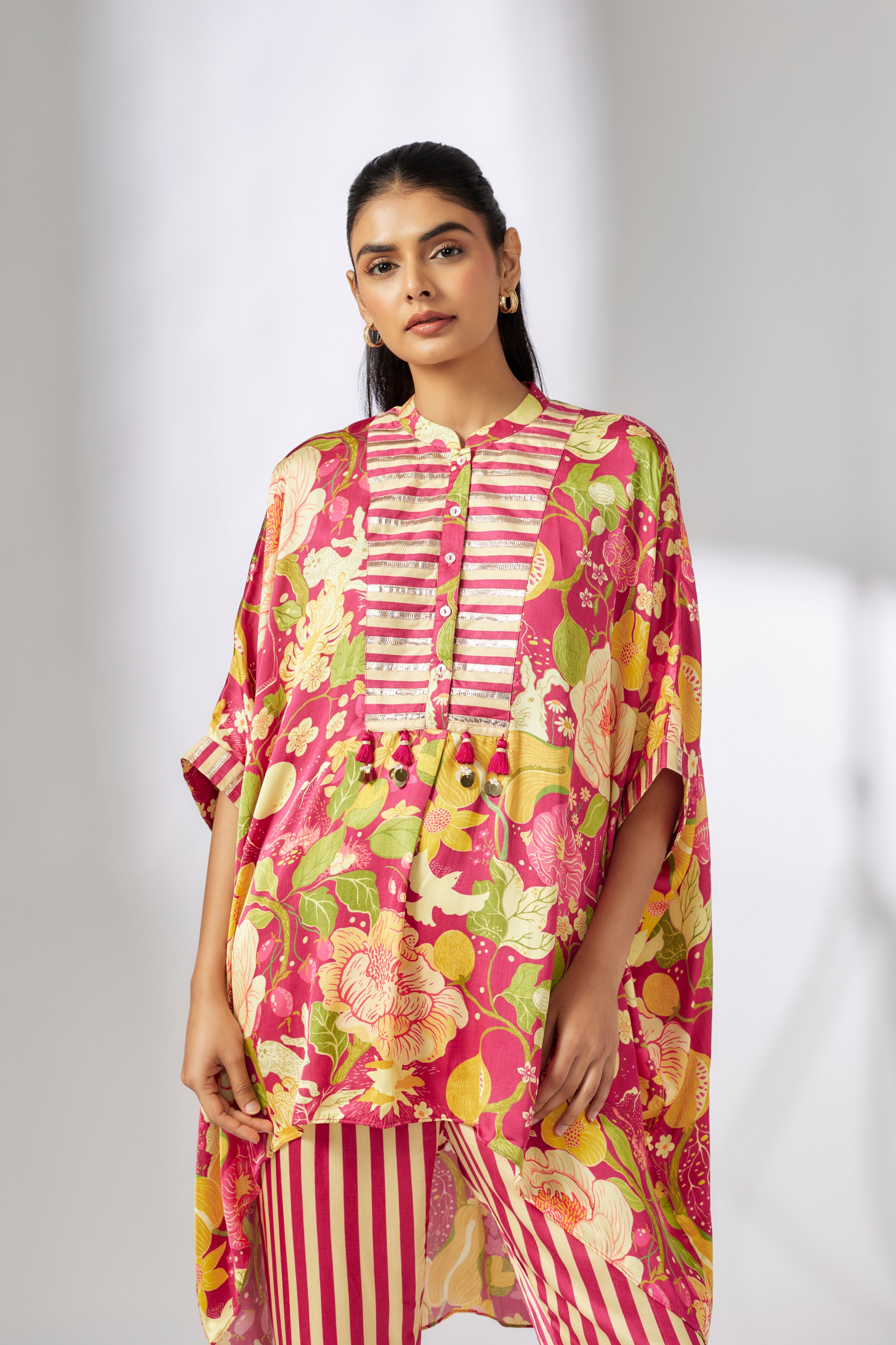 Peony kaftan Co-ord set