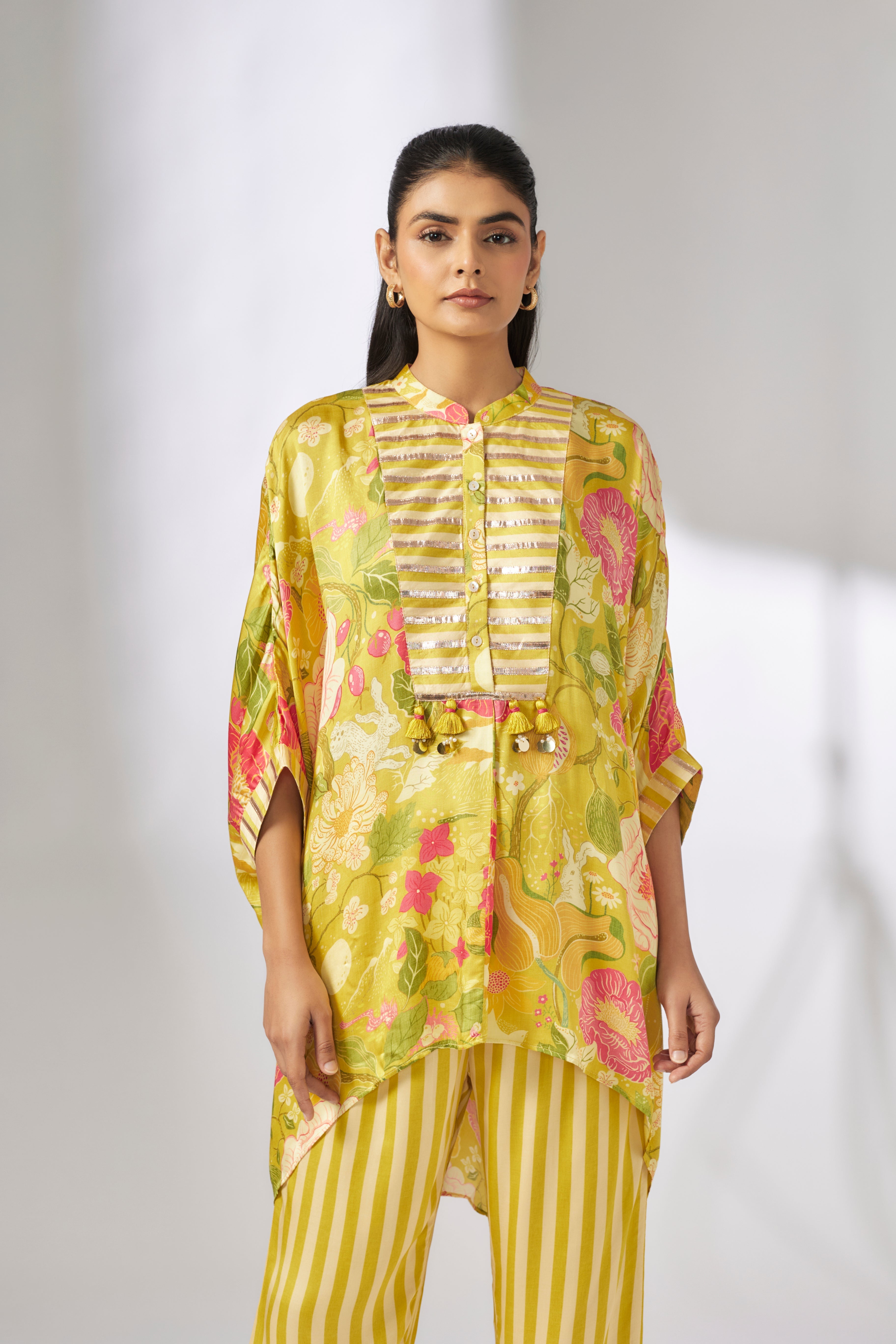 Peony kaftan Co-ord set