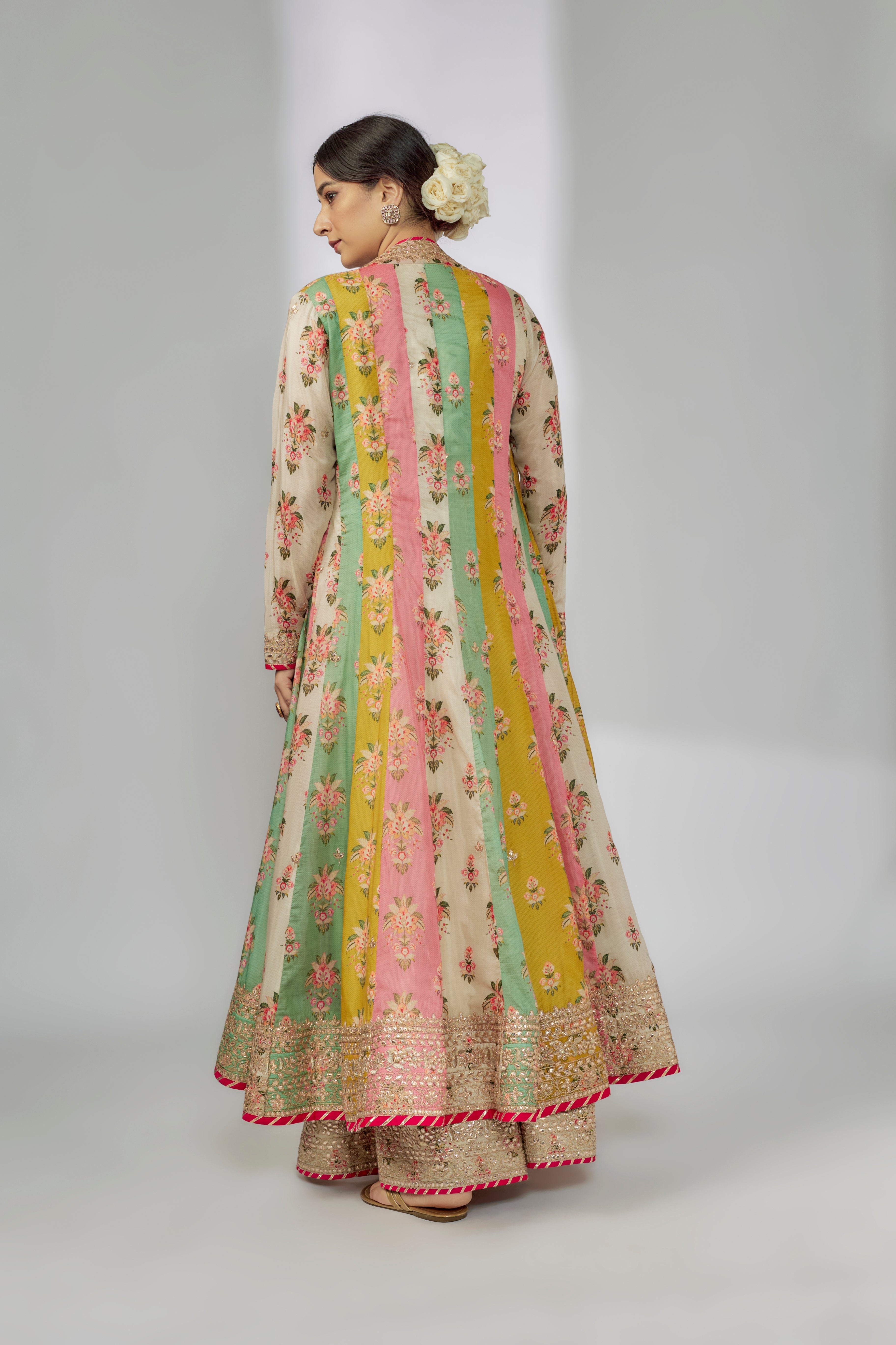 Harsha Long Jacket Sharara Set