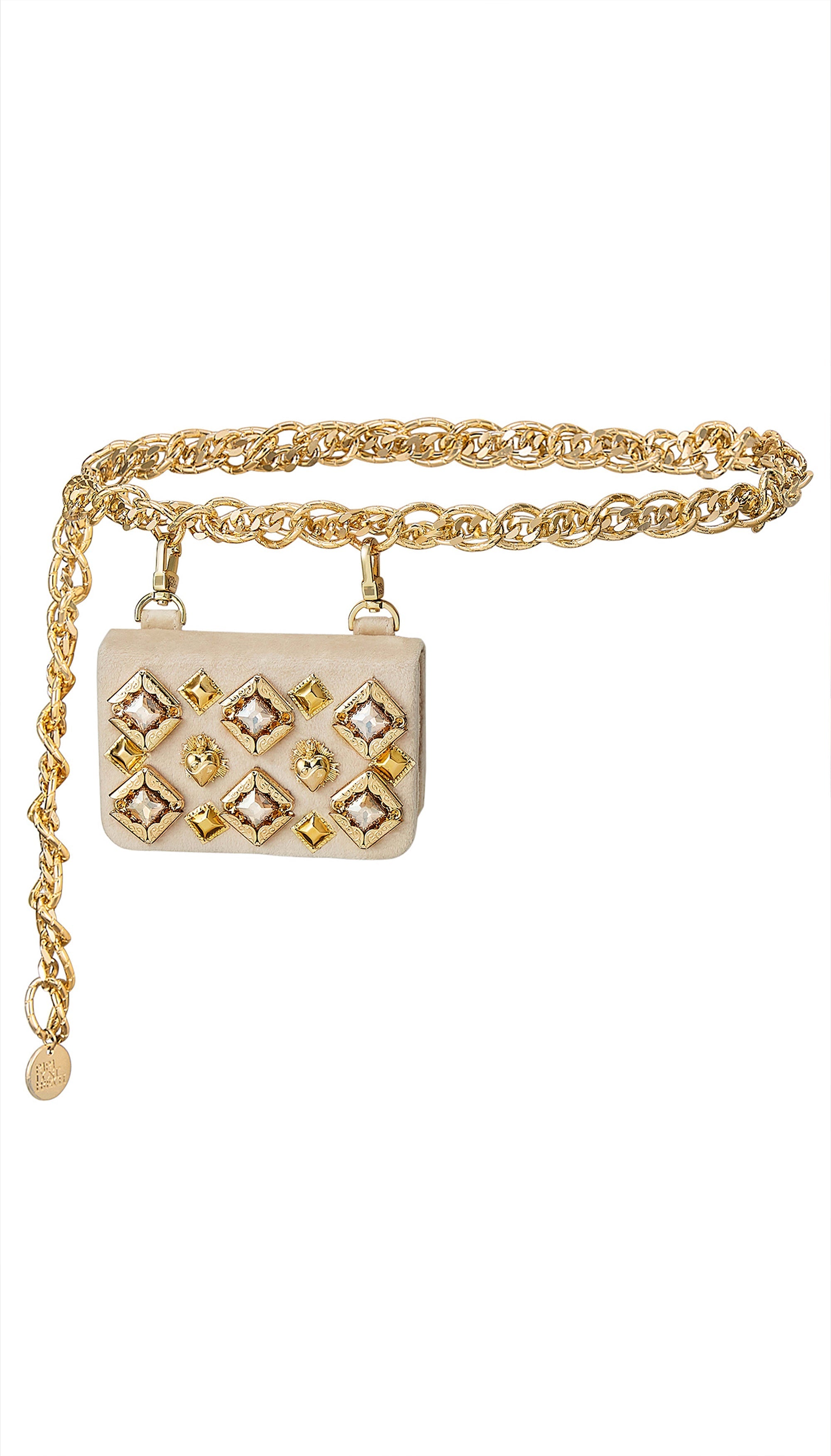 Gilded Glimmer Chainlink: Belt Bag