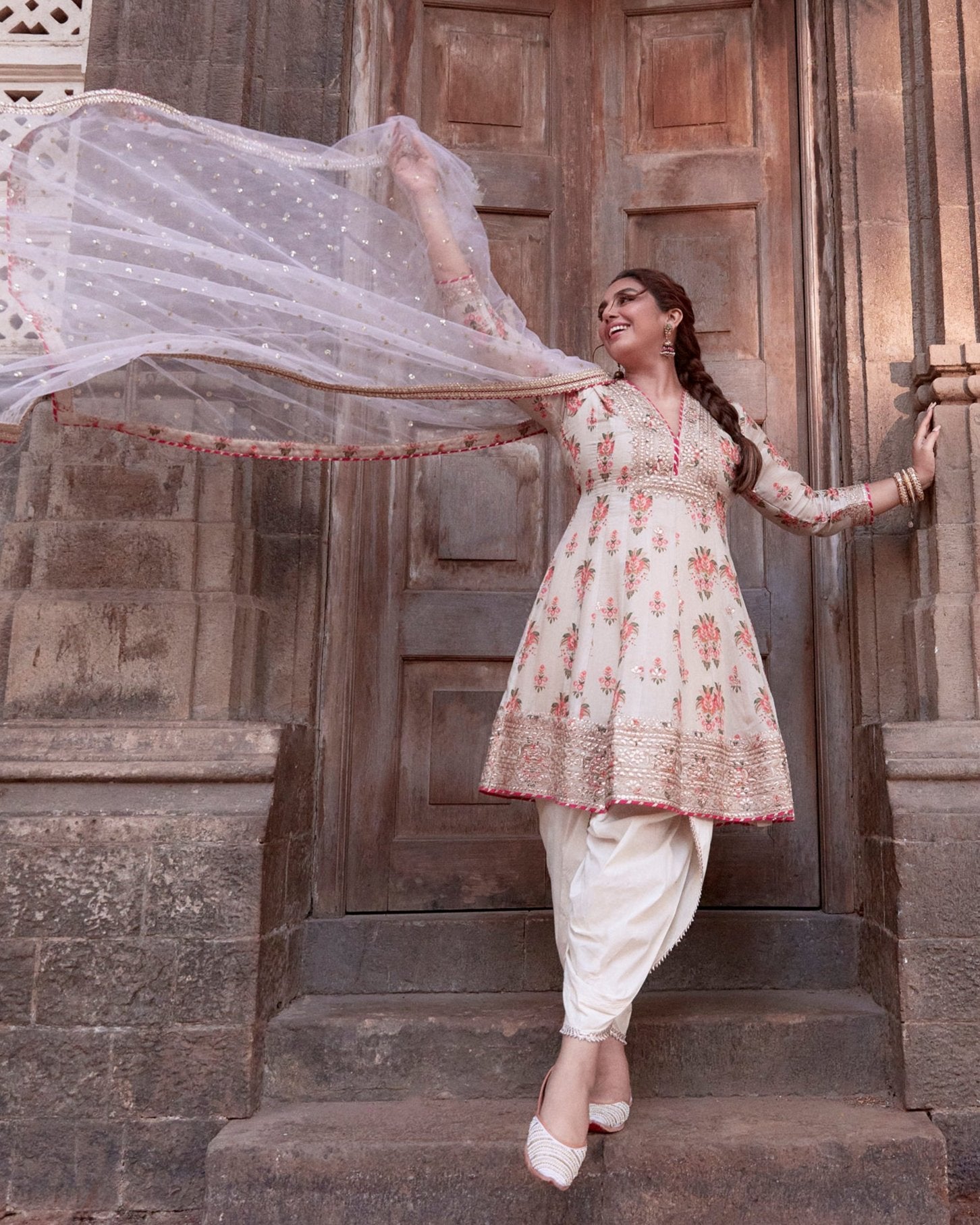 Huma Qureshi in Ekta AG Dhoti Set