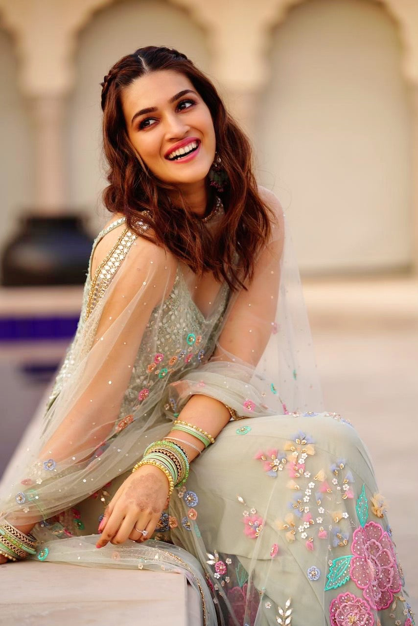 Kriti Sanon In Three-Dimensional Floral Garara Set