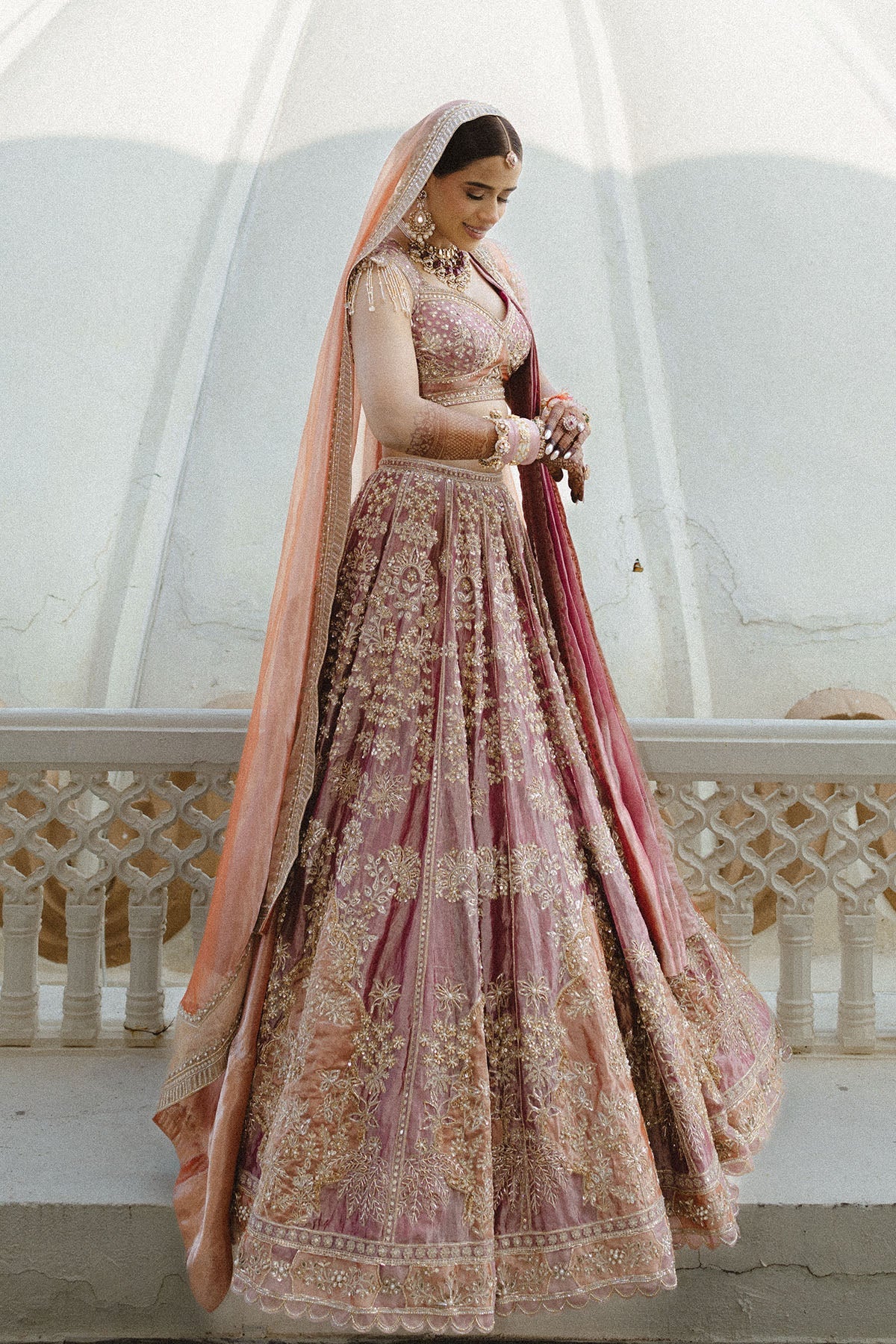 Riya Bhansali in Becoming Lehenga Set