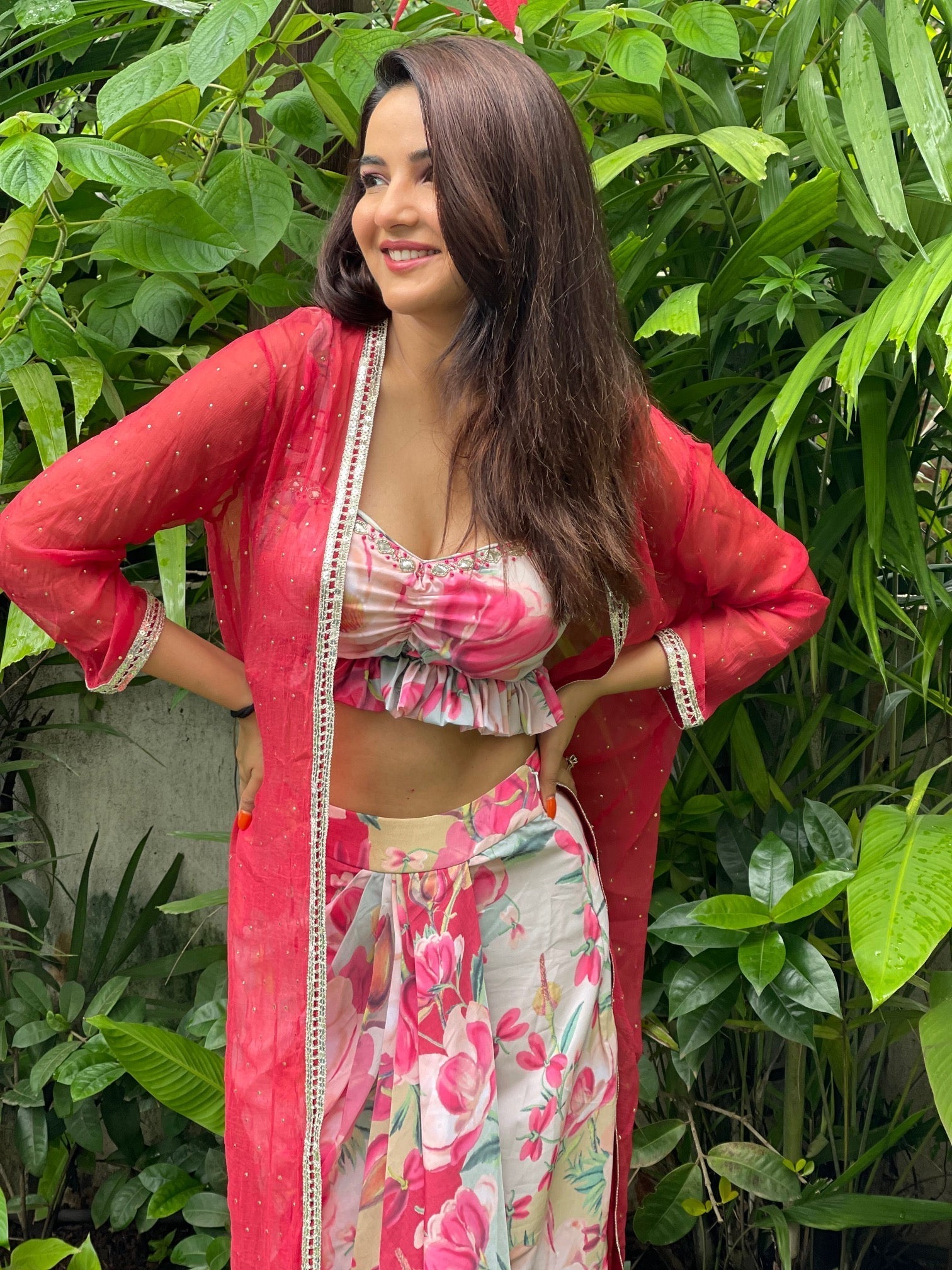 Jasmin Bhasin In Khushi Wrap Skirt with Jacket