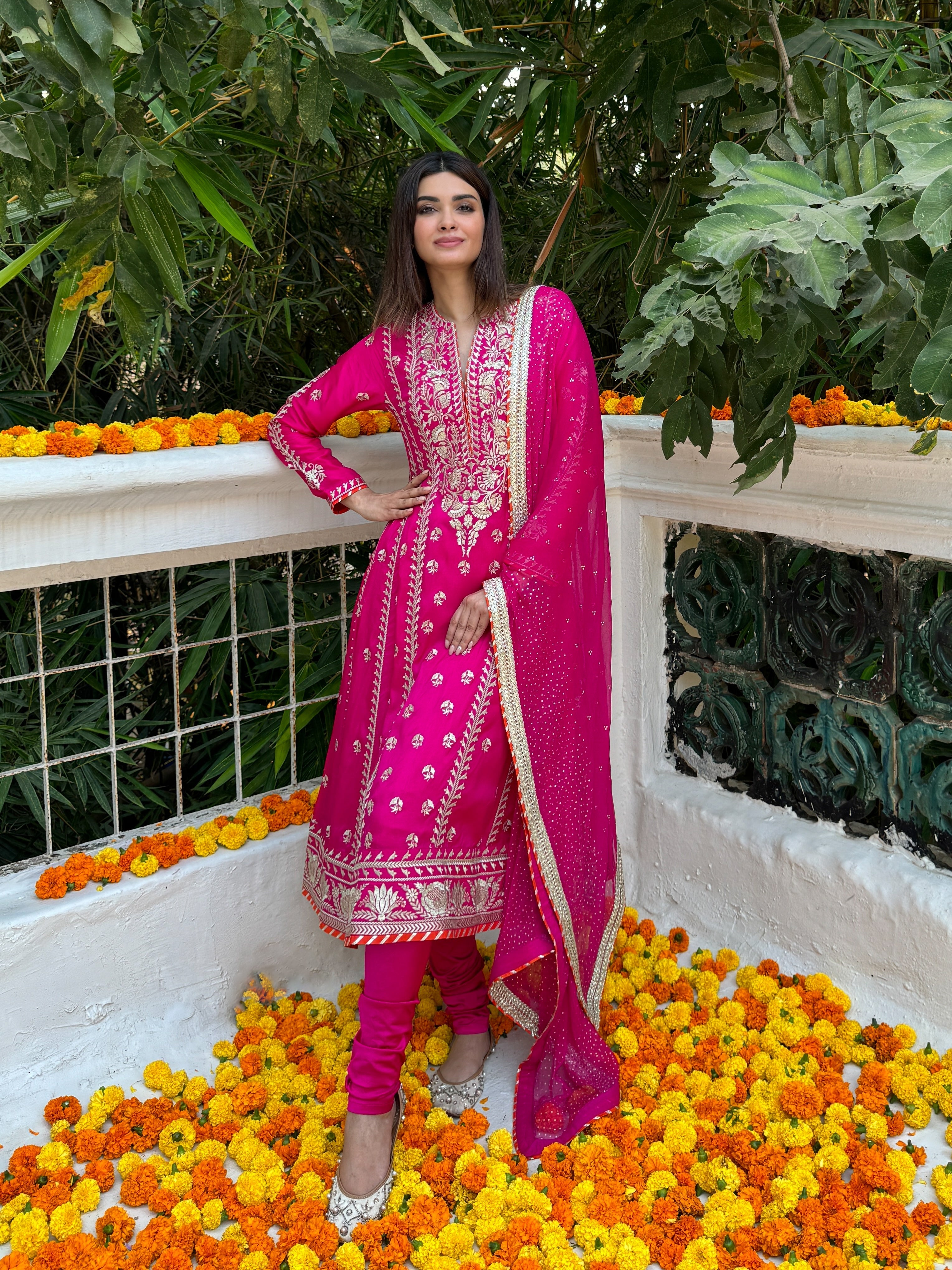 Diana Penty in Aarohi Anarkali set