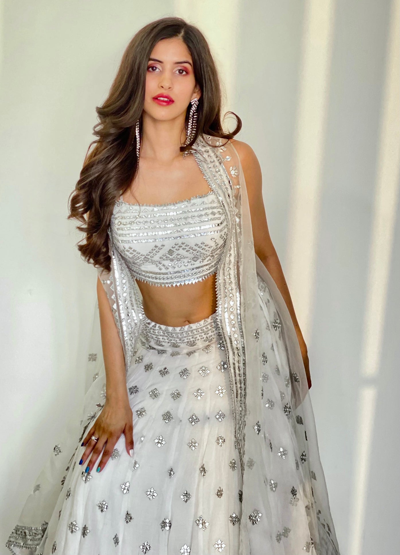 Chand Strappy Lehenga Set with Cape