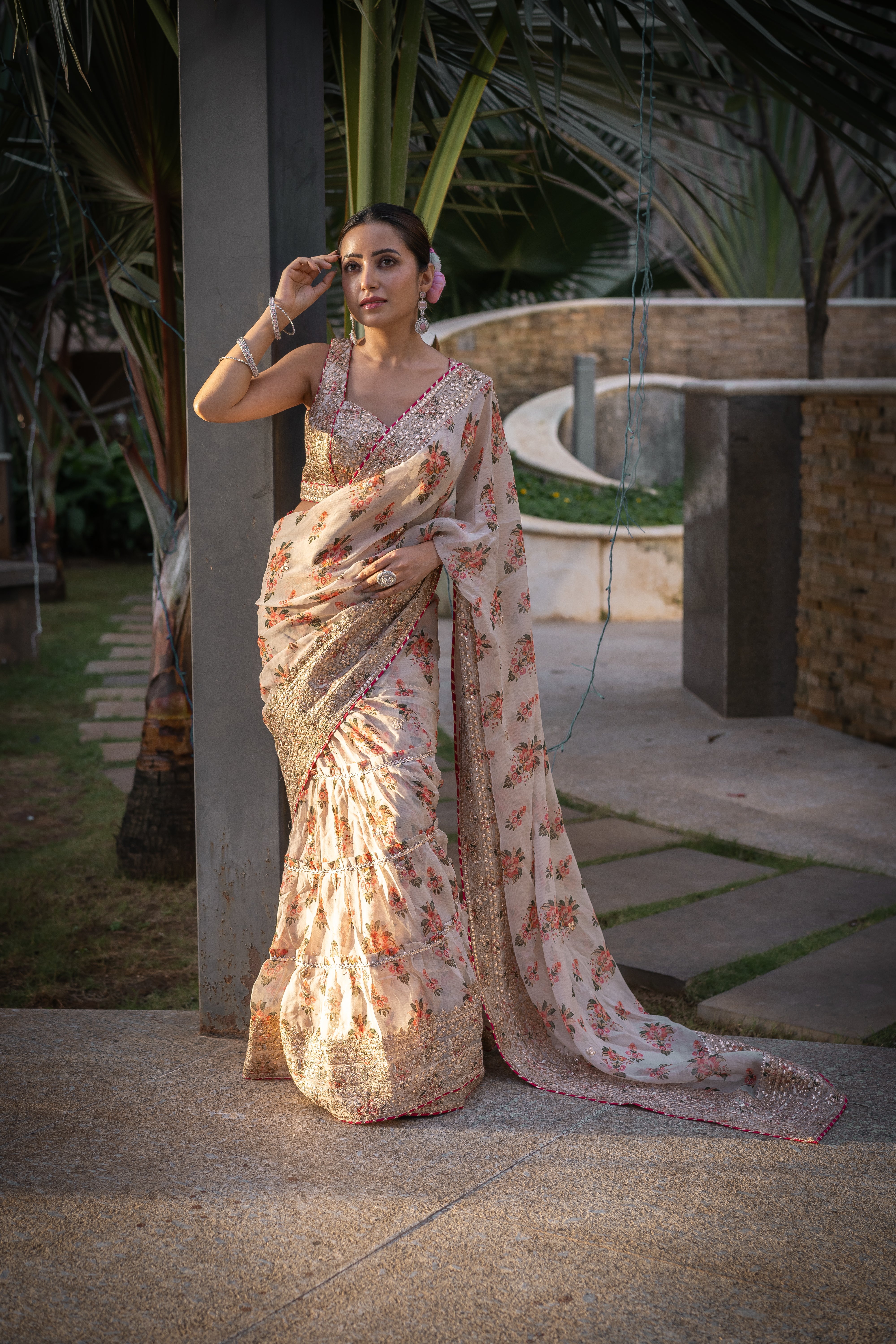 Debashree Biswas in Mahira Saree set