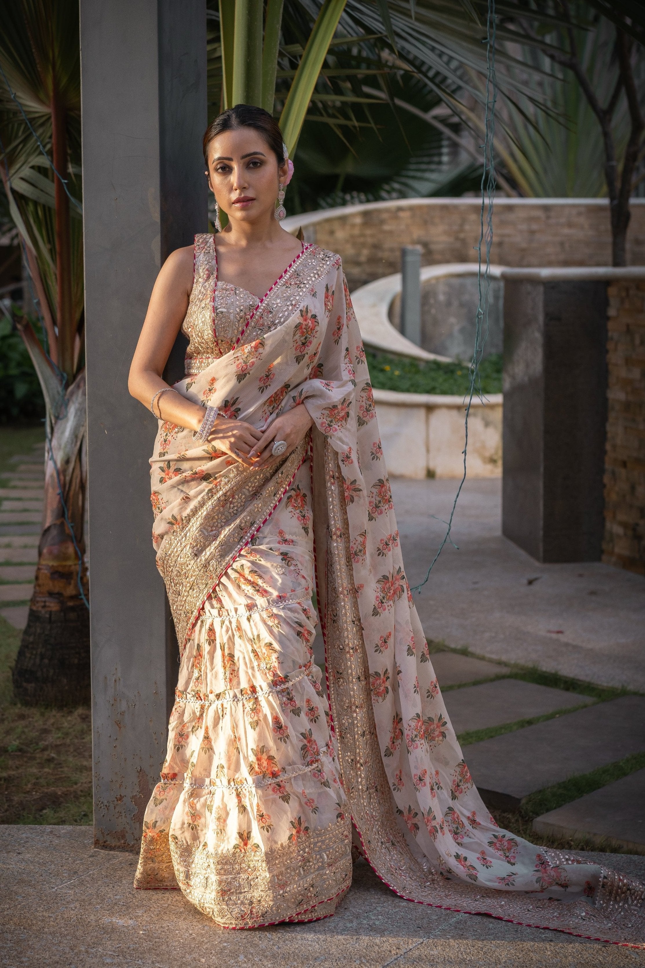 Debashree Biswas in Mahira Saree set