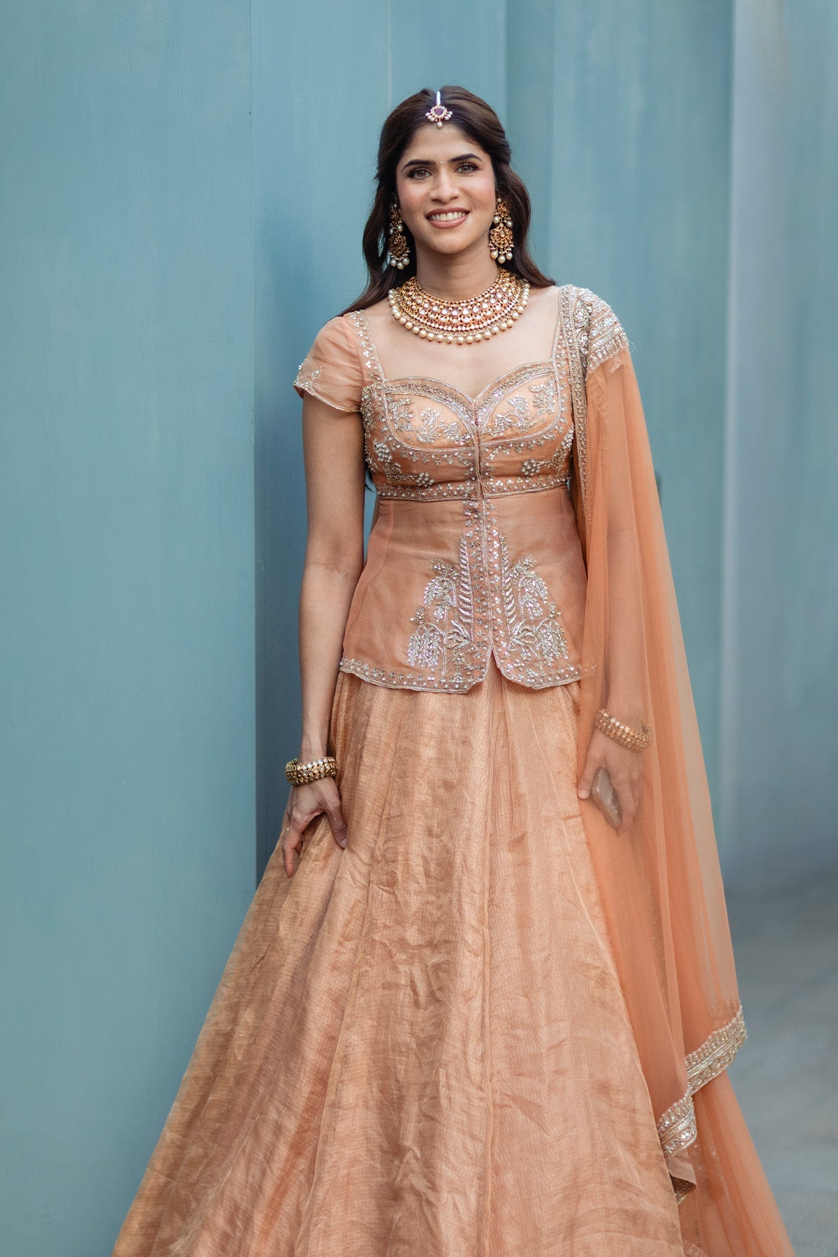 â Nayanika Reddy in Lustre Lehenga Set