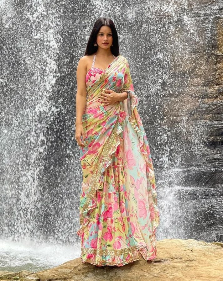 Khushi Frill Saree