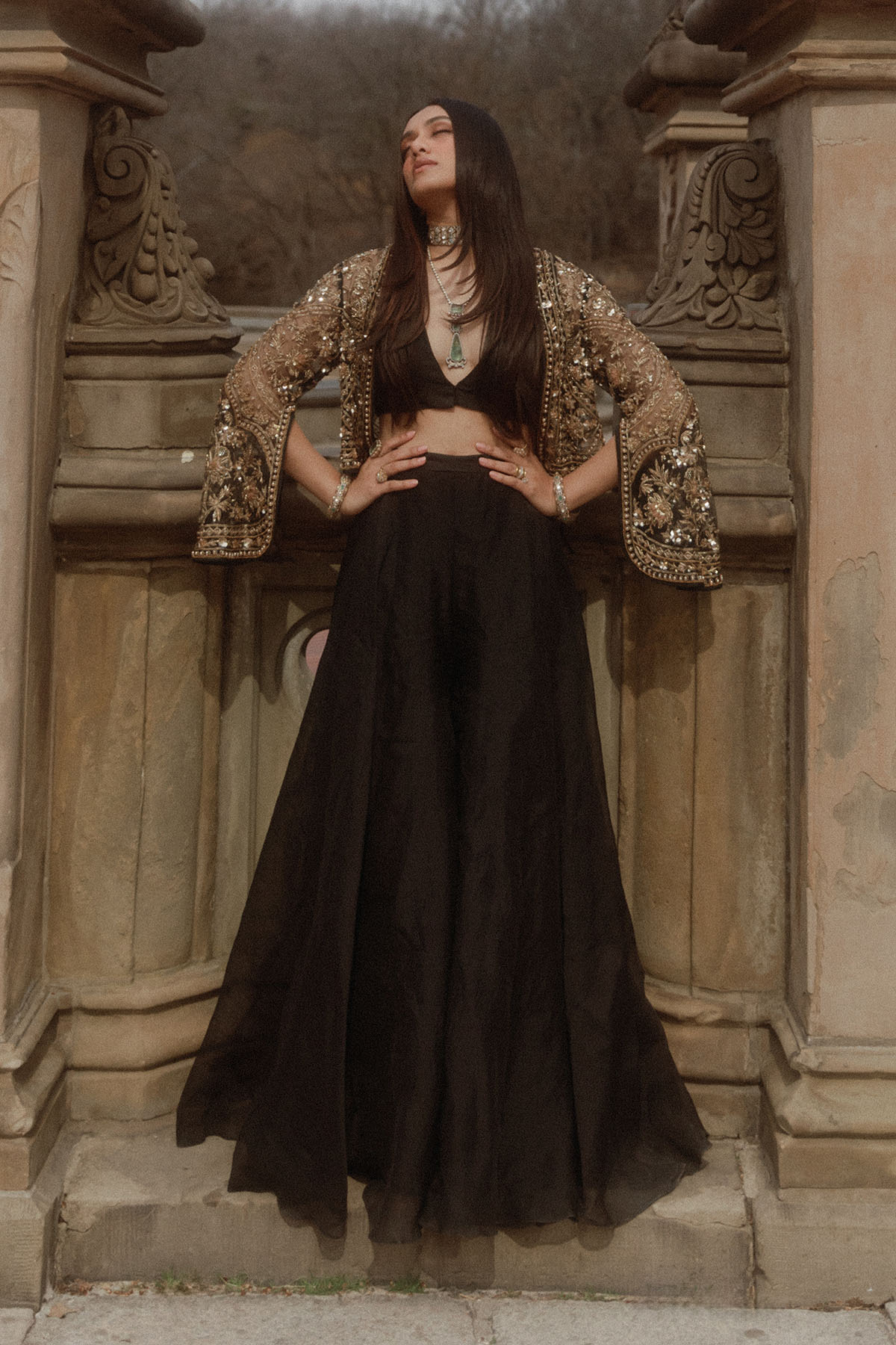 Jully Patel In FRONT ROW SHARARA JACKET SET