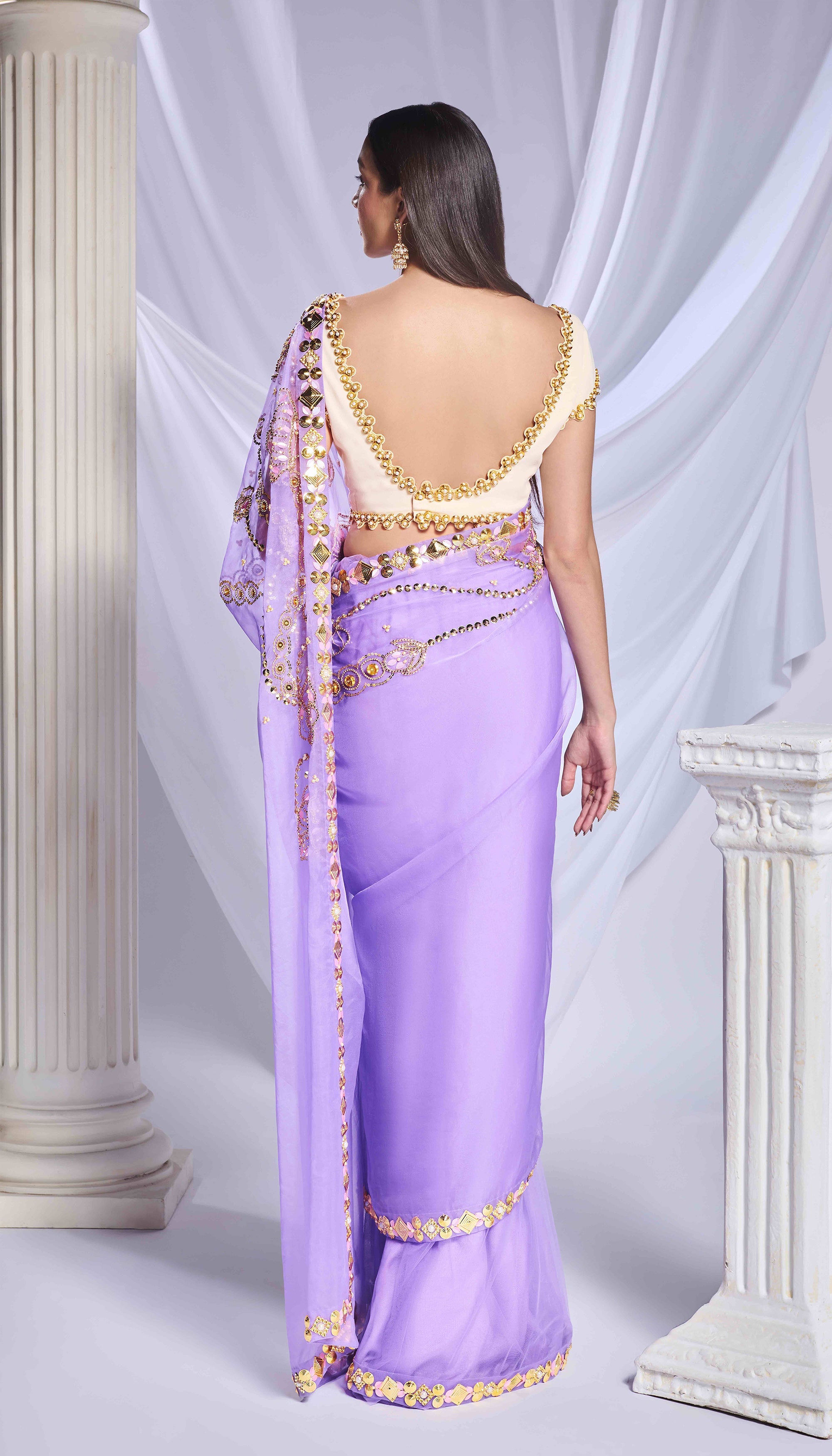 Lavender Love Potion saree set