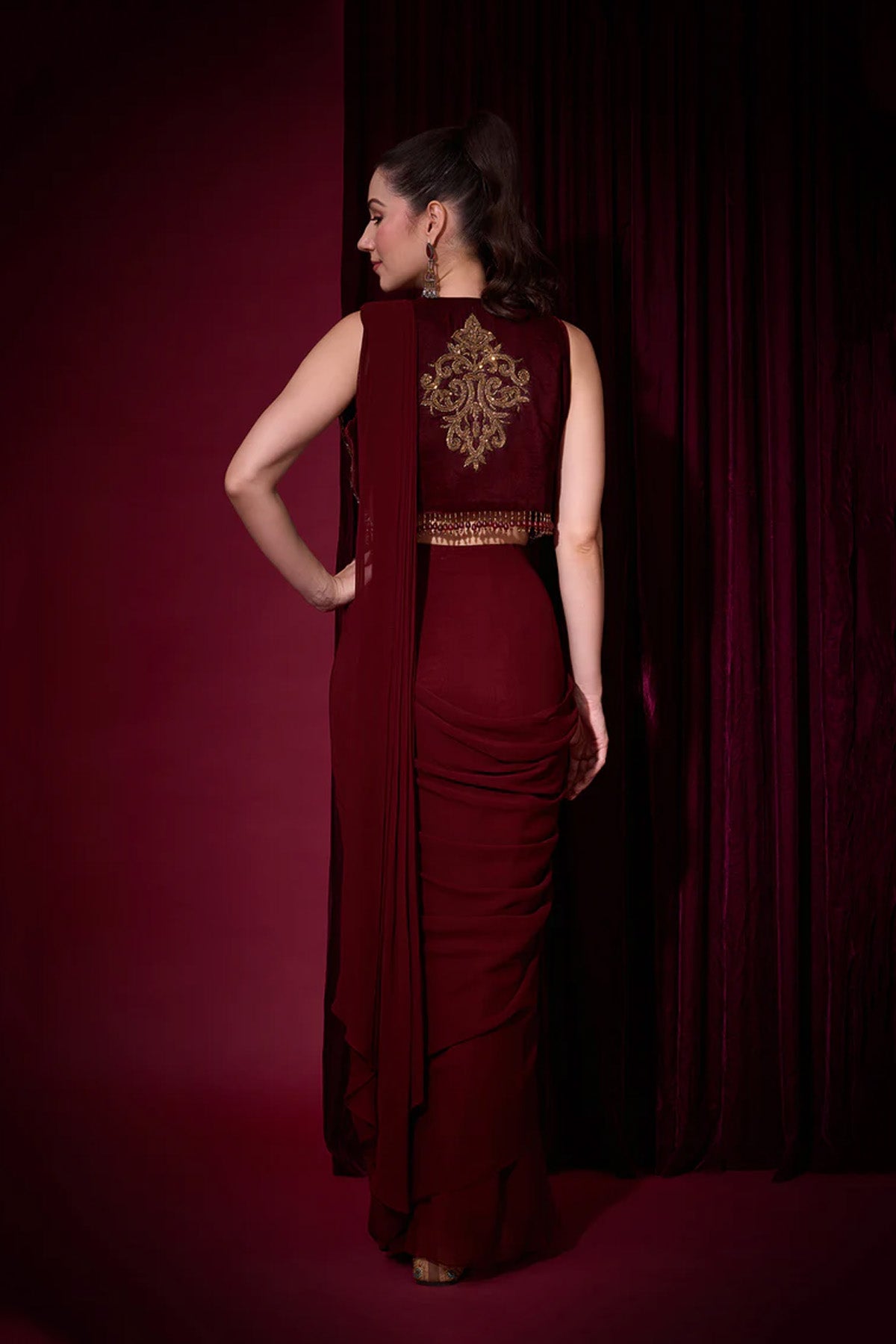 RUDRANI SAREE JACKET SET