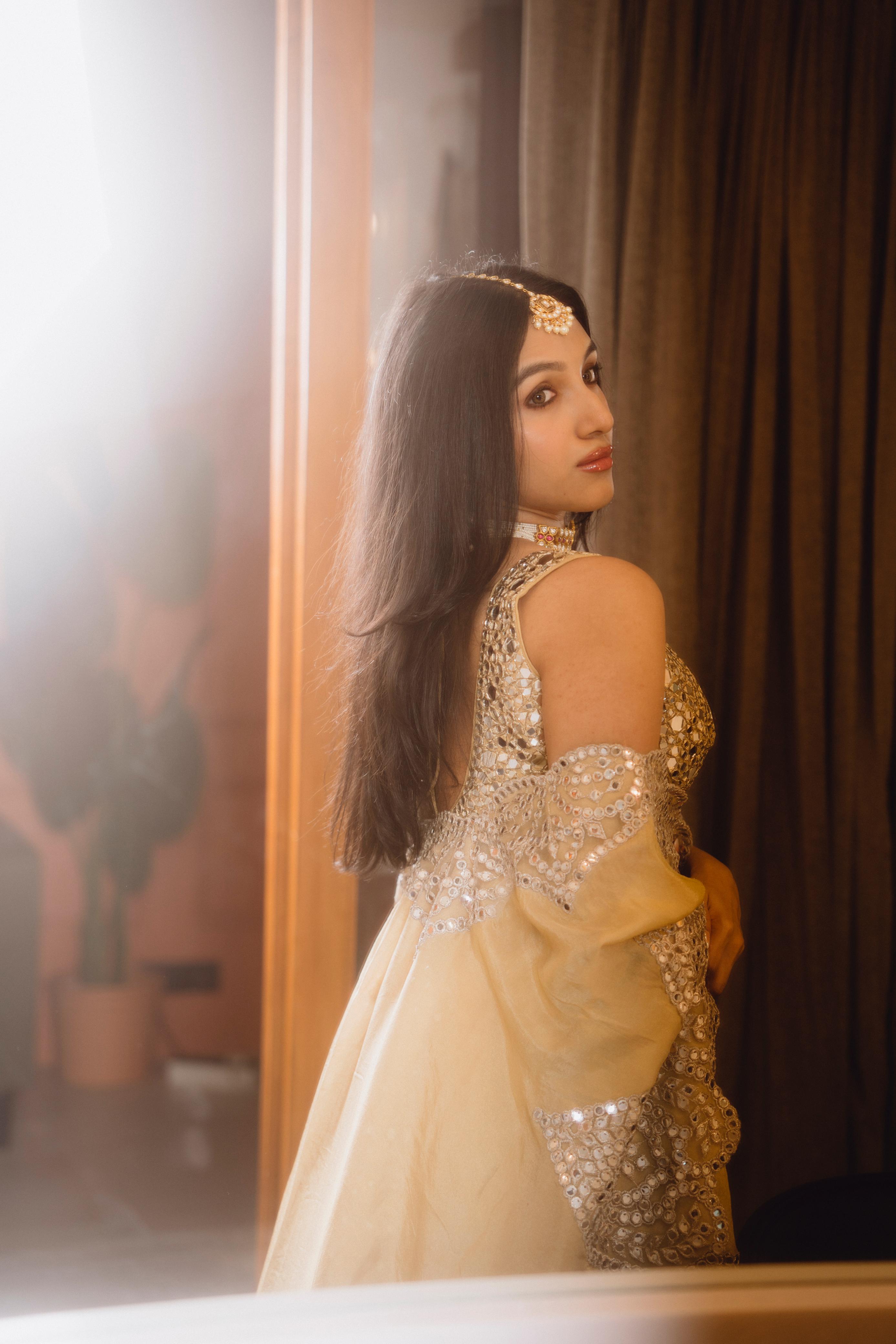 Tanisha Santoshi in our Banarasi Brocade Lehenga set with Cape