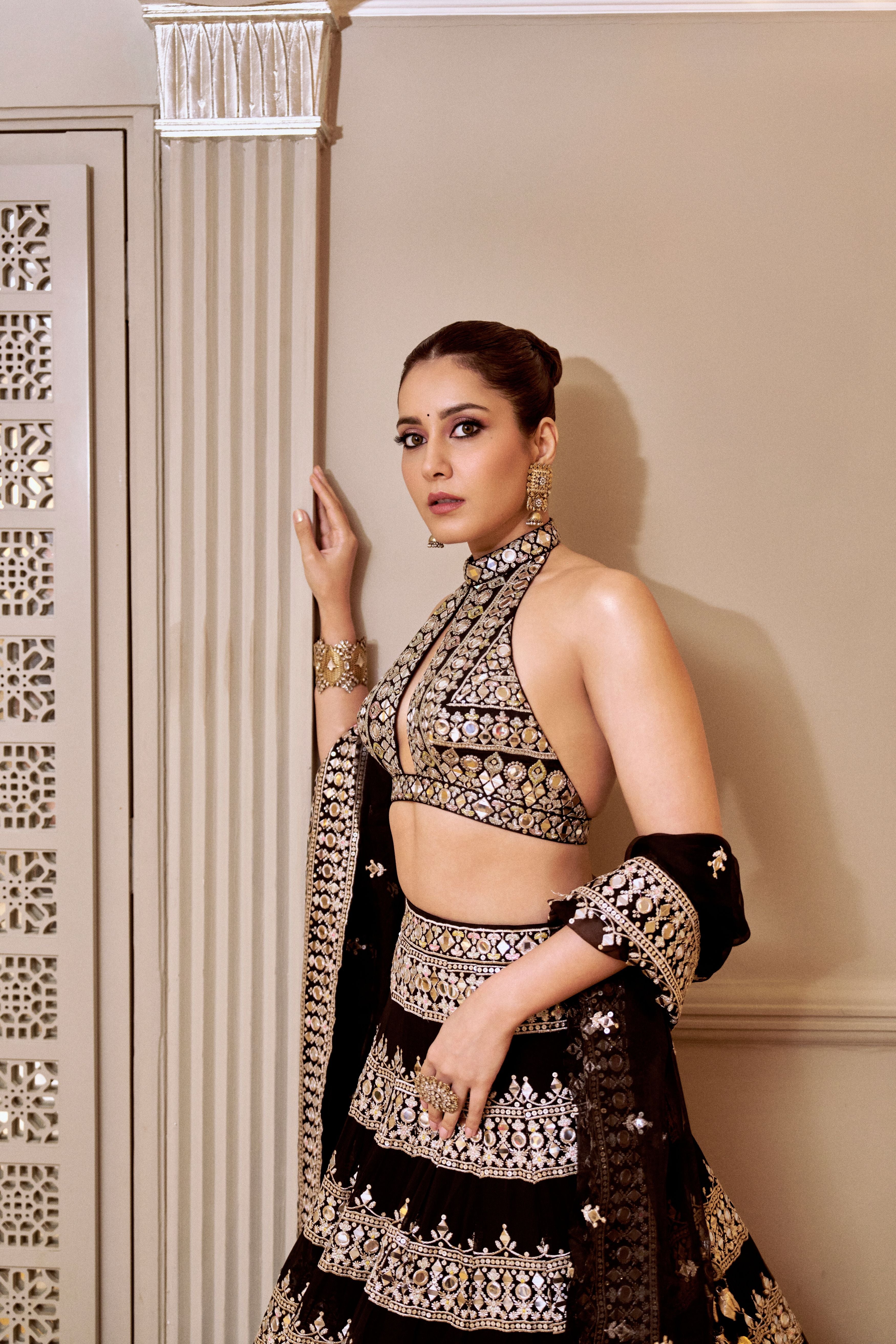 Raashi Khanna in Farheen Lehenga Set