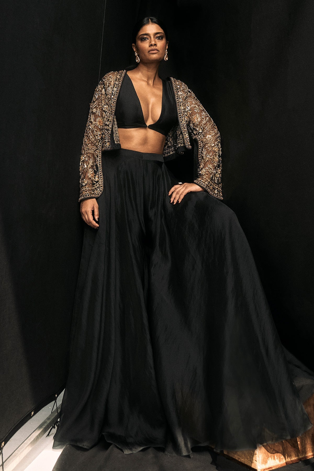 Jully Patel In FRONT ROW SHARARA JACKET SET
