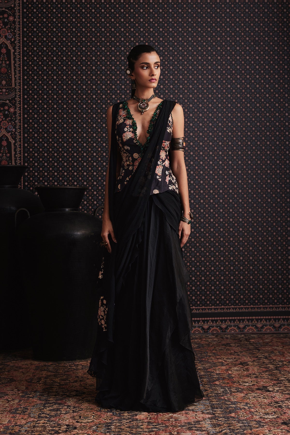 Nocturne Saree Set