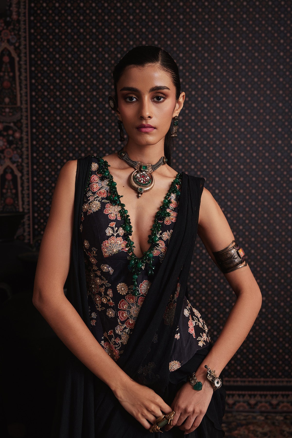 Nocturne Saree Set