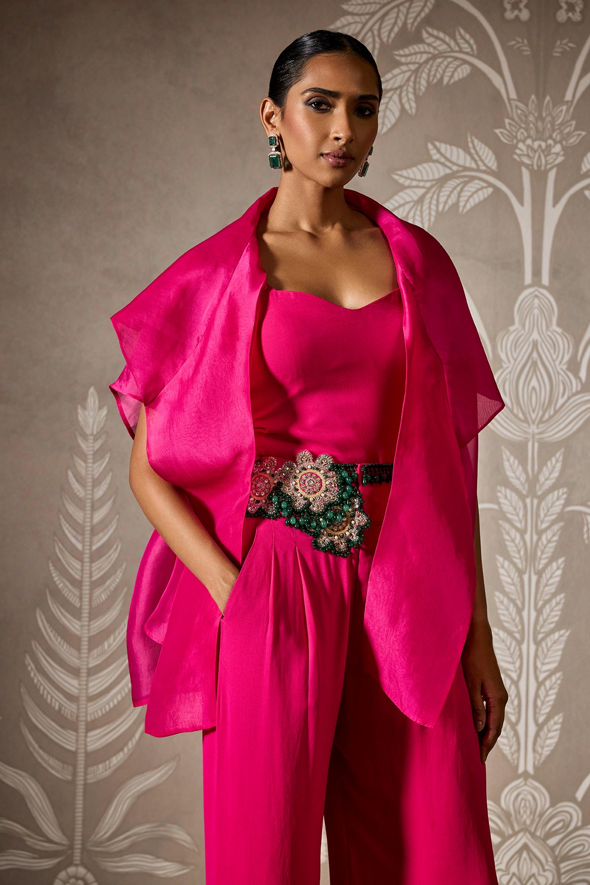 Shilpa Shetty in Waltz Cape Pants Set